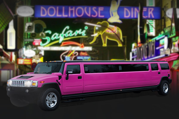 Cruise in der PINK HUMMER beim Junggesellinnenabschied Hamburg