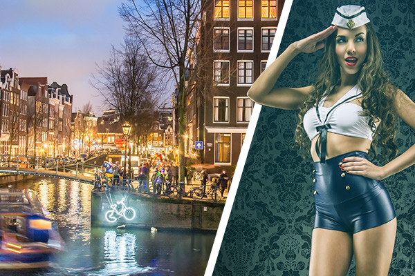 Boot & Strip - Partyboot beim JGA Amsterdam - Grachtenfahrt inkl. Bier und Strip Show