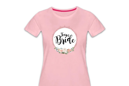 Team Bride Shirts JGA rosa