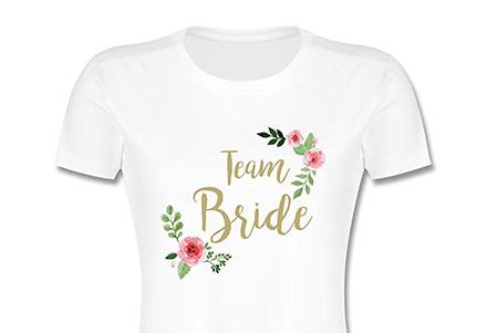 Team Bride Shirt - Blumenkranz -JGA Shirts Frauen